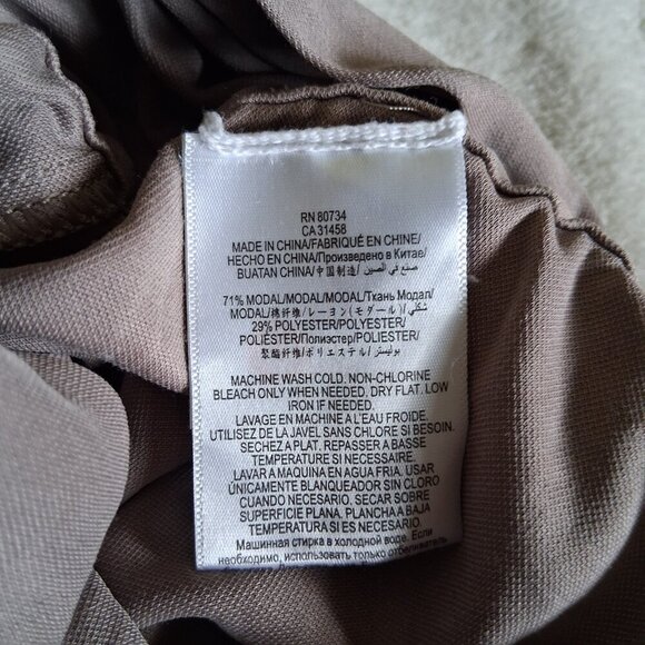 BCBGMaxAzria Women's Size Small Tan Andy Keyhole Modal Blend Romper *Flaws* - Picture 7 of 15